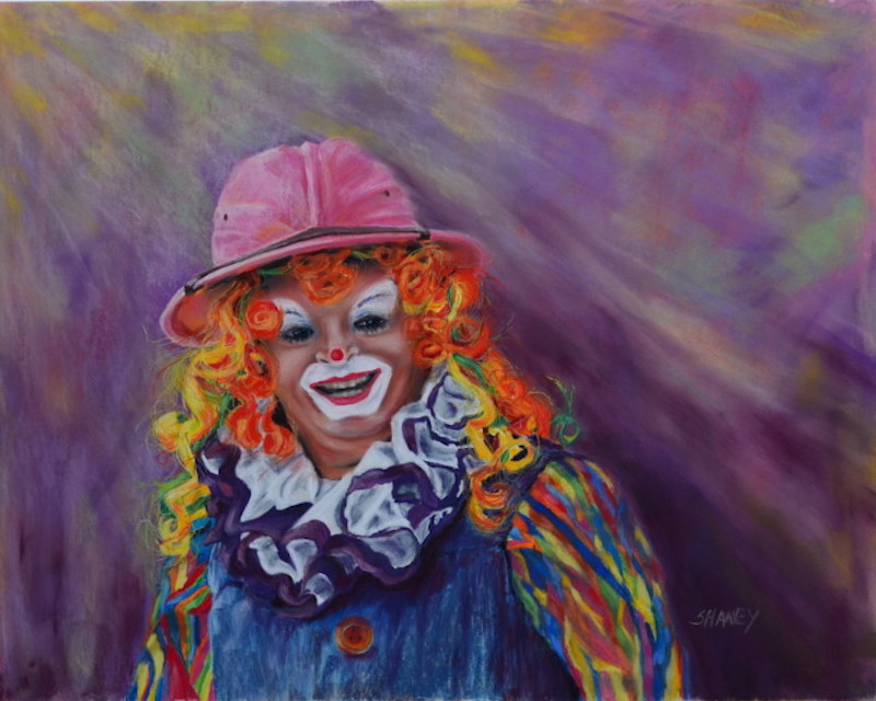 Painting a Clown in Pastel